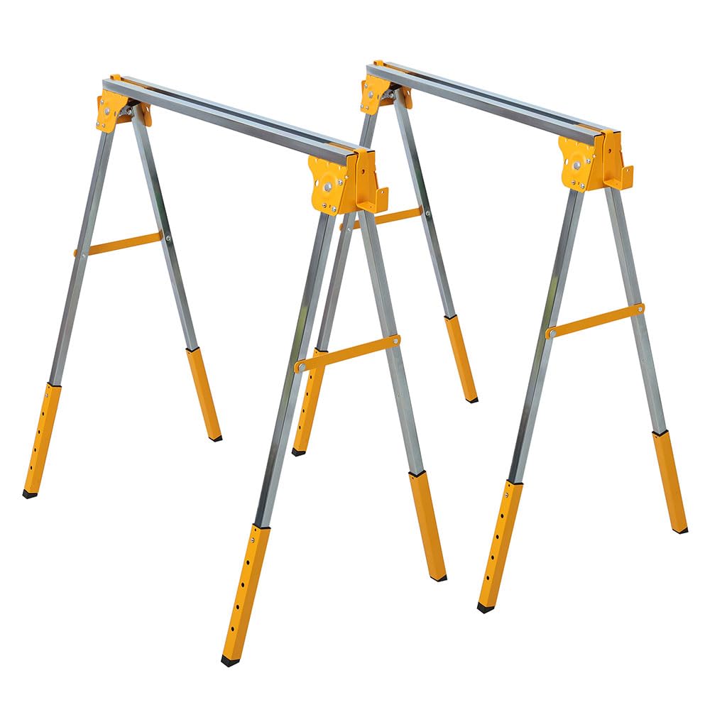 2 Pack Adjustable Steel Saw Horses 2600 Lbs B564390