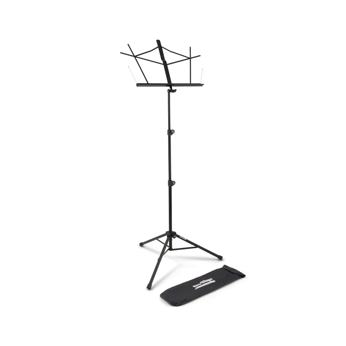 Black Metal Folding Sheet Music Stand with Bag H717745