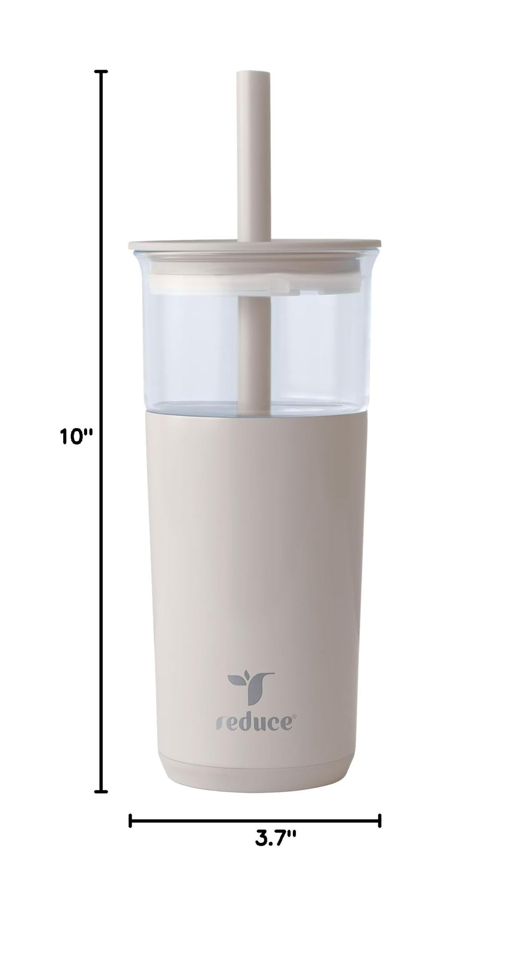 20oz Vacuum Insulated Glass Tumbler with Straw & Lid J250651