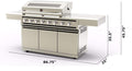 304 Stainless Steel 8 Burner Propane/Natural Gas BBQ Grill with Cover O2001