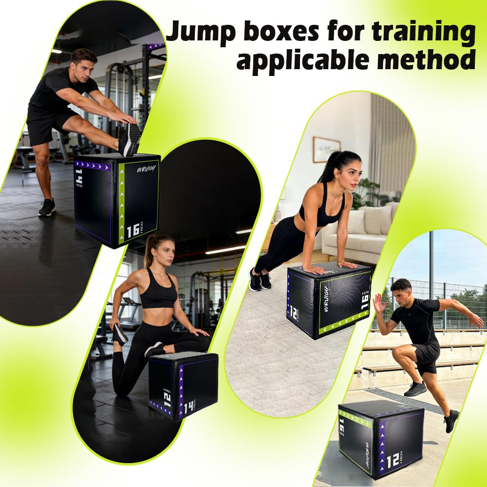 3-in-1 Non Slip Foam Plyometric Jump Box S124012