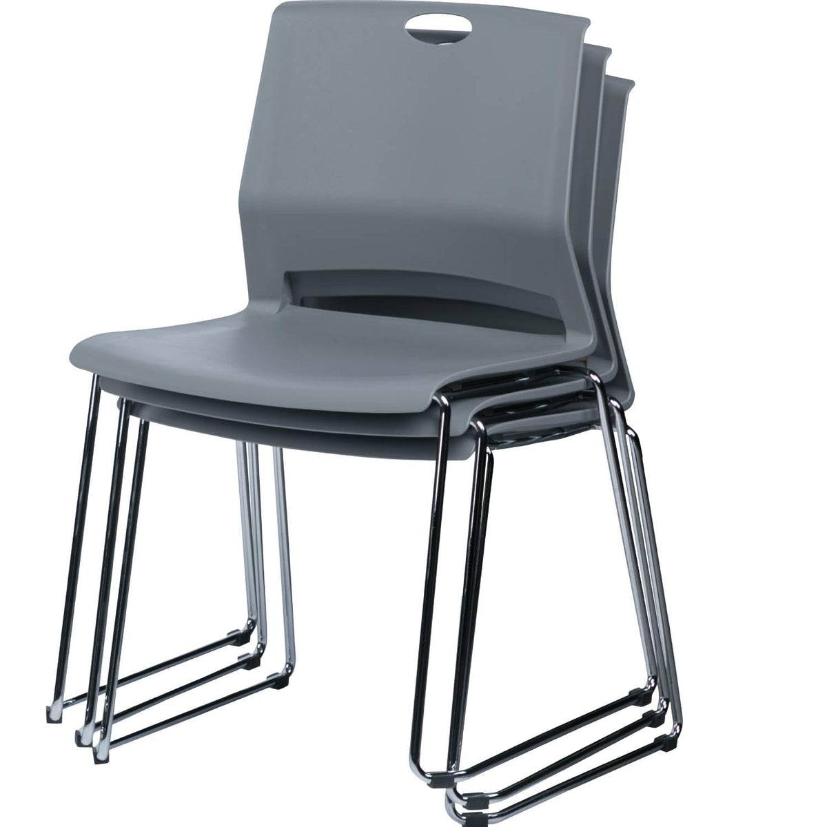 Grey Plastic Stack Chair 4-Pack E8719