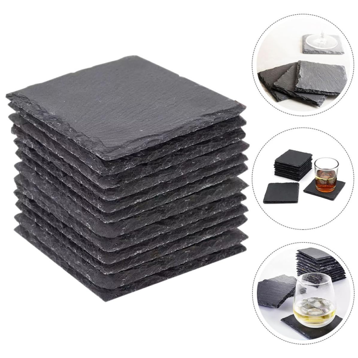 Natural Stone Coaster Set M270