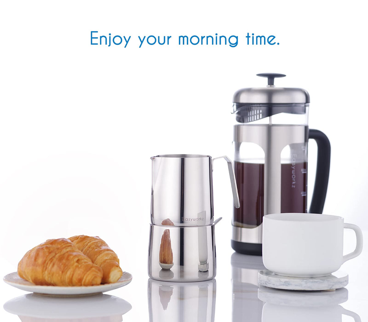 34 oz French Press with Creamer and Sugar Bowl Set E808562