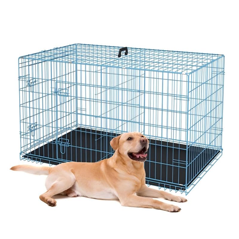 48-Inch Folding Metal Dog Crate with Divider and Tray I277