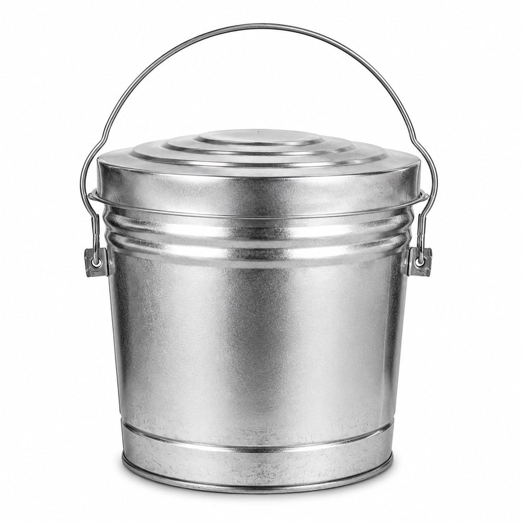 6-Gallon Galvanized Steel Storage Can with Lid X201