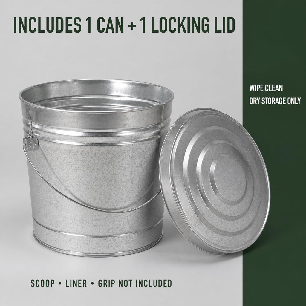 6 Gallon Galvanized Storage Can with Locking Lid G58802