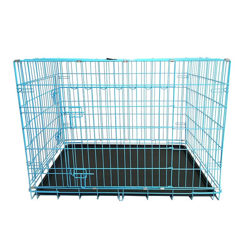 48-Inch Folding Metal Dog Crate with Divider and Tray I277