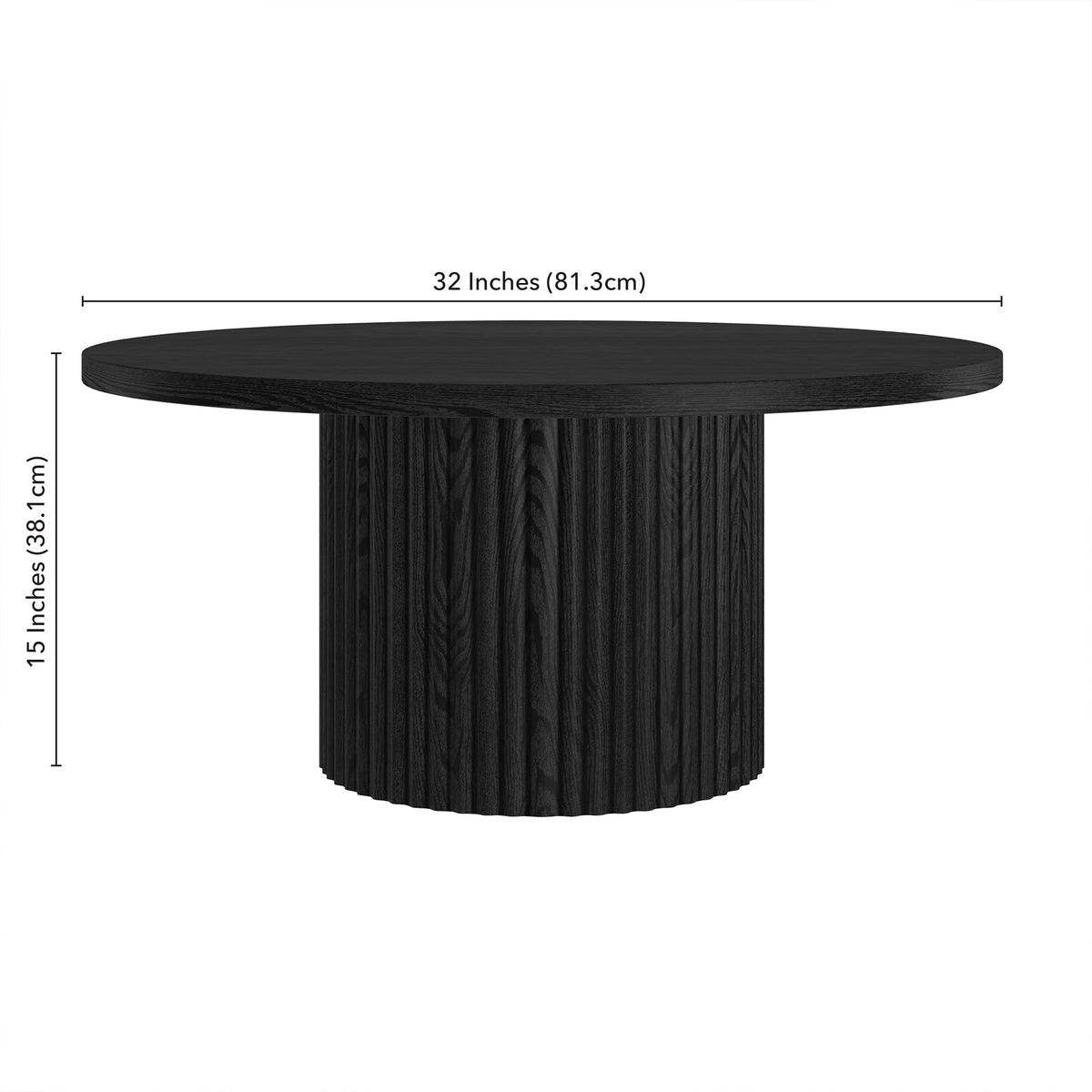 32" Modern Fluted Coffee Table B2244
