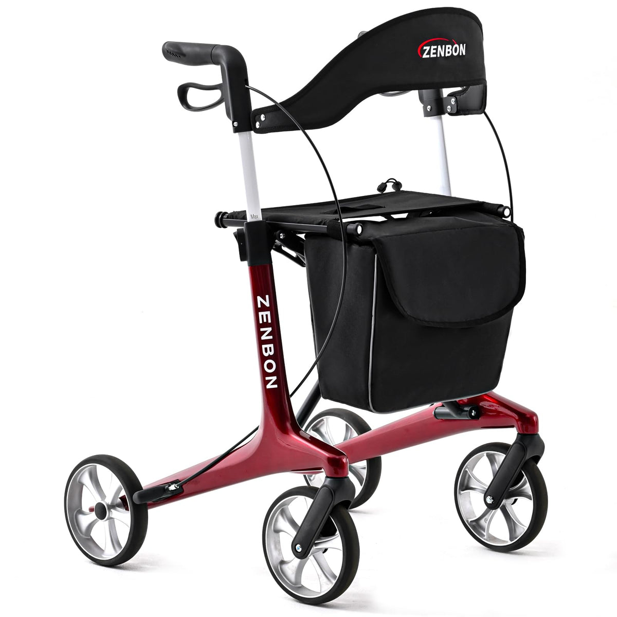 Foldable Rolling Walker with Seat 440 lbs Capacity S305