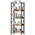 5-Tier Industrial Bookshelf with Metal Frame A87842