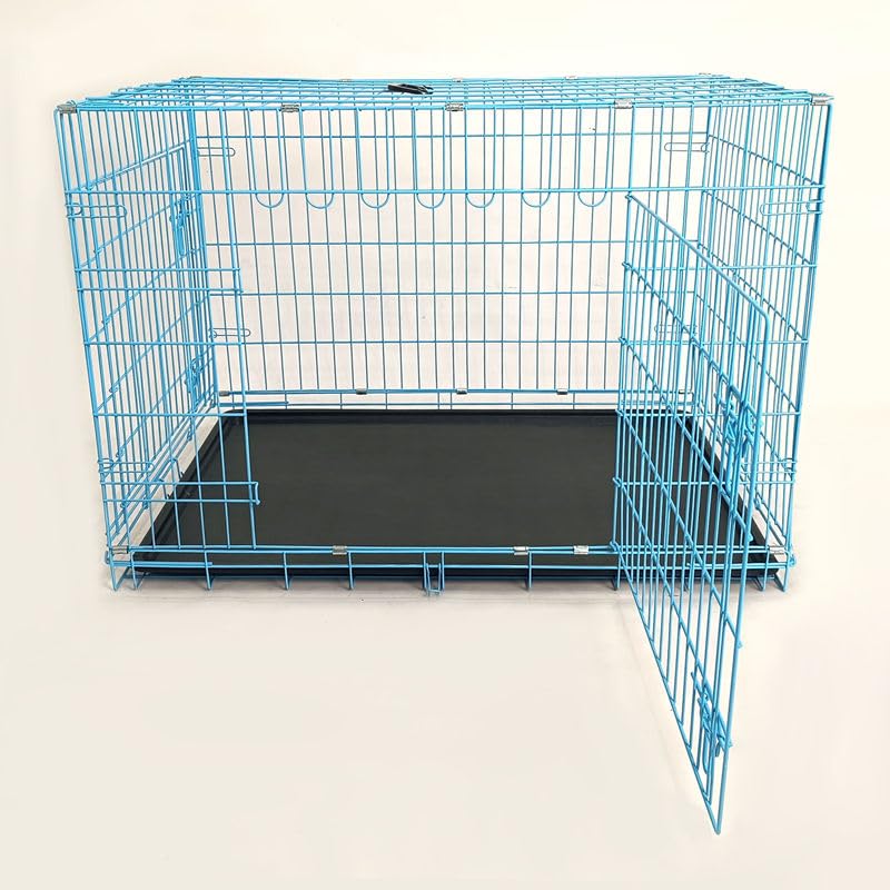 48-Inch Folding Metal Dog Crate with Divider and Tray I277