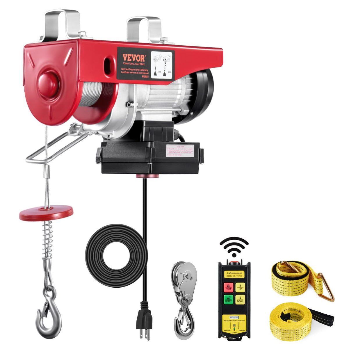 110v 440lbs Electric Hoist with Wireless Remote Control N268