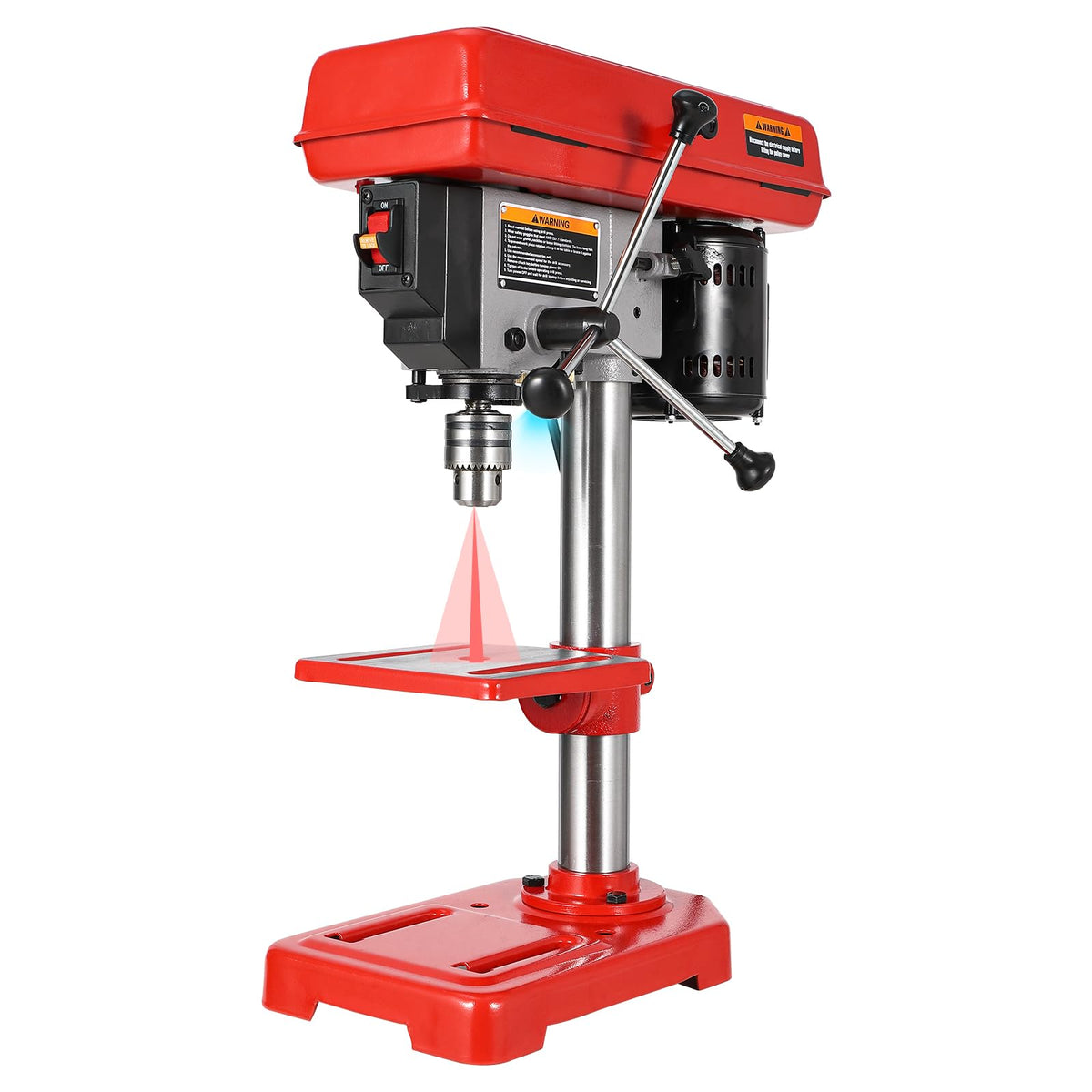 8" Benchtop Drill Press with 5 Adjustable Speeds and Tilting Worktable L51009