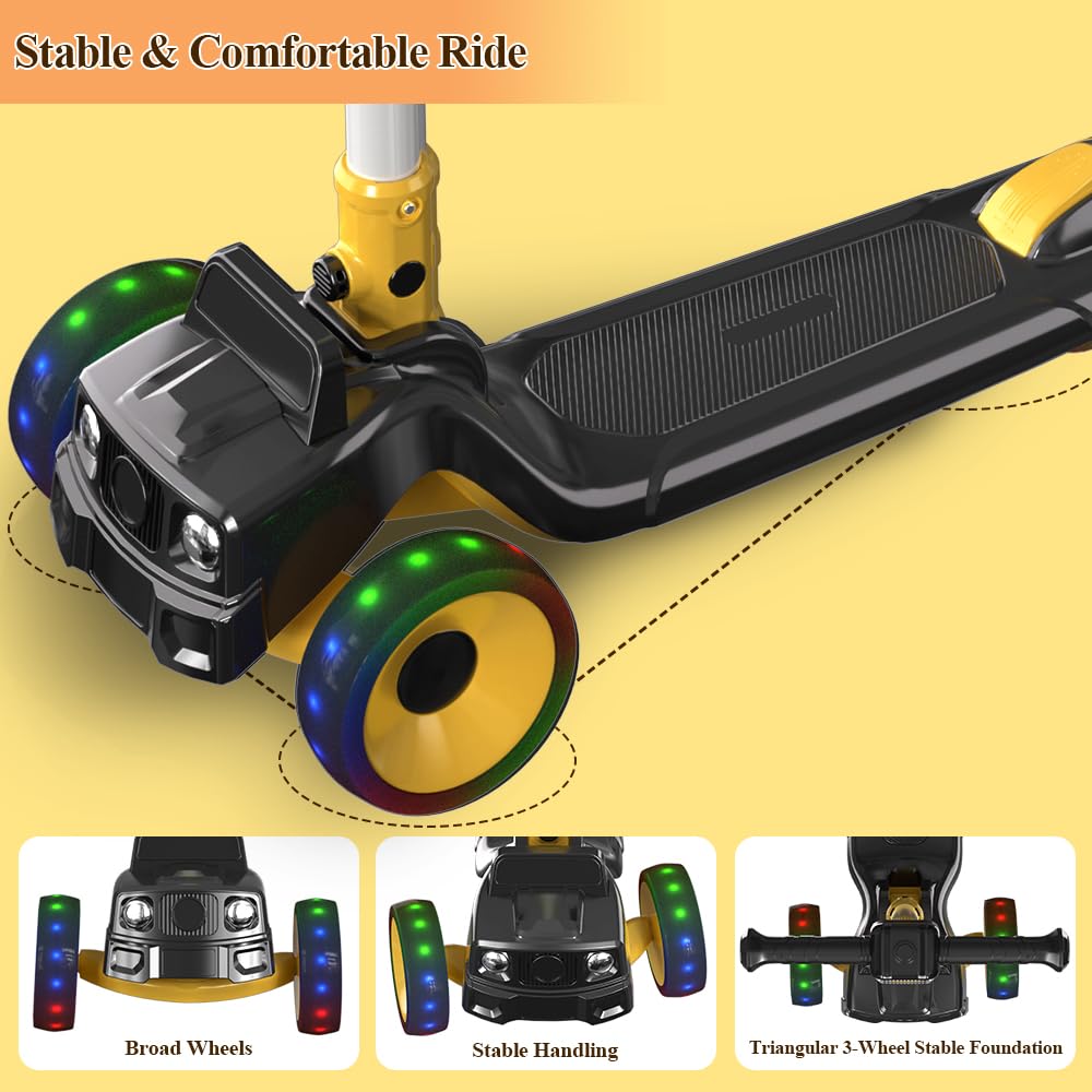 Foldable 3 Wheel Kids Scooter W6506