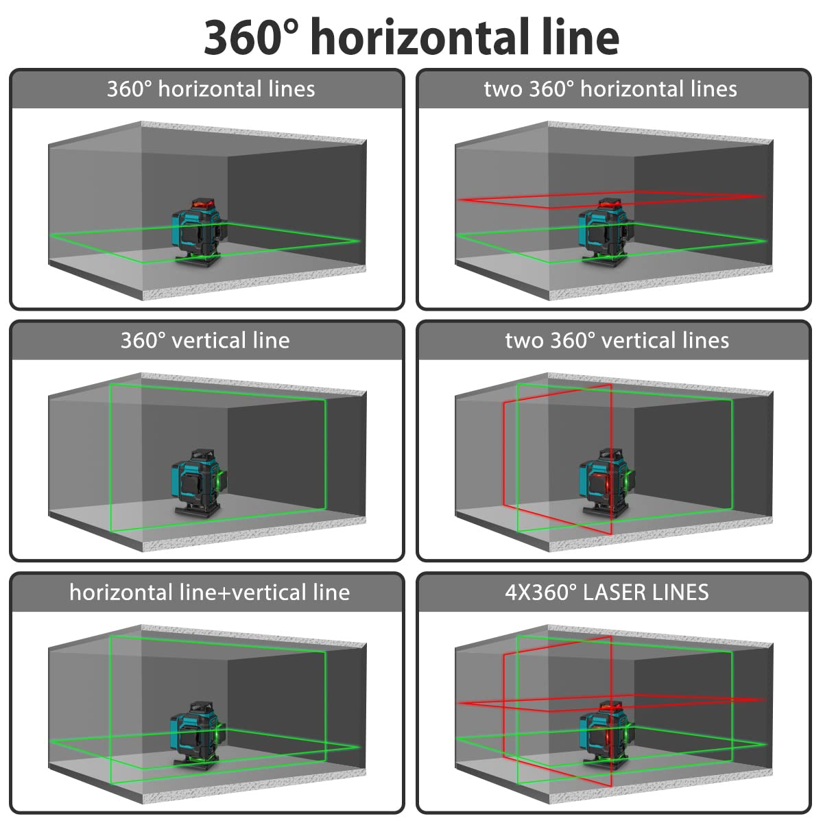 16 Lines 4x360 4D Cross Line Laser V13823