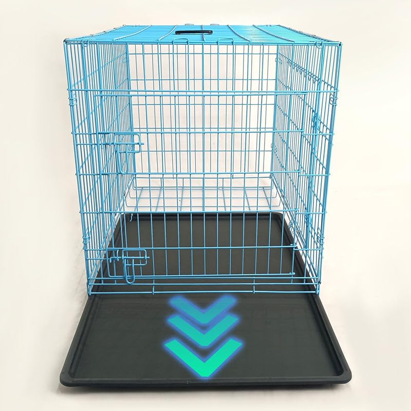 48-Inch Folding Metal Dog Crate with Divider and Tray I277