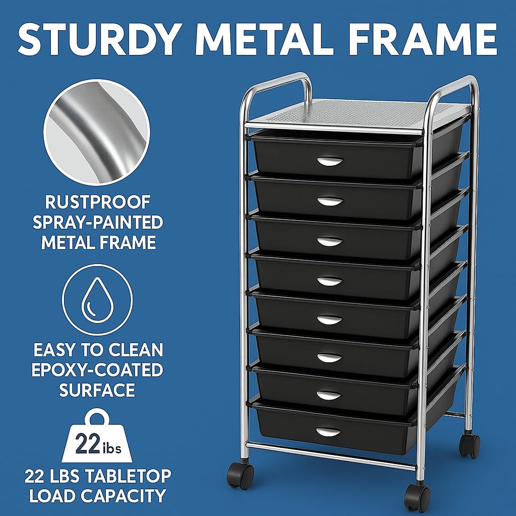 10 Drawer Rolling Storage Organizer X19190