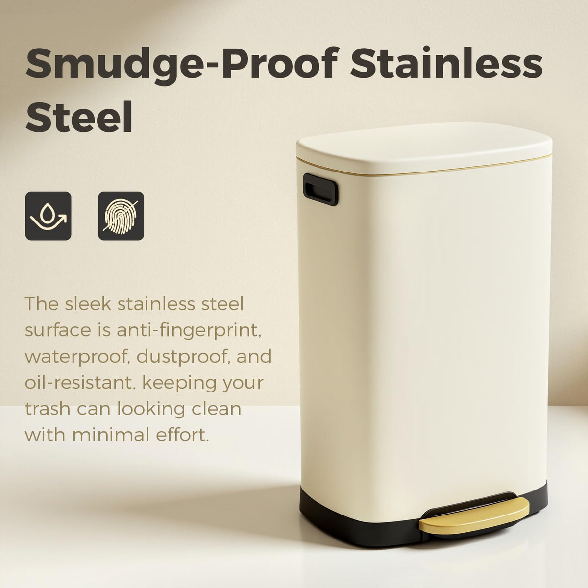 13 Gal Stainless Steel Step Trash Can P7250
