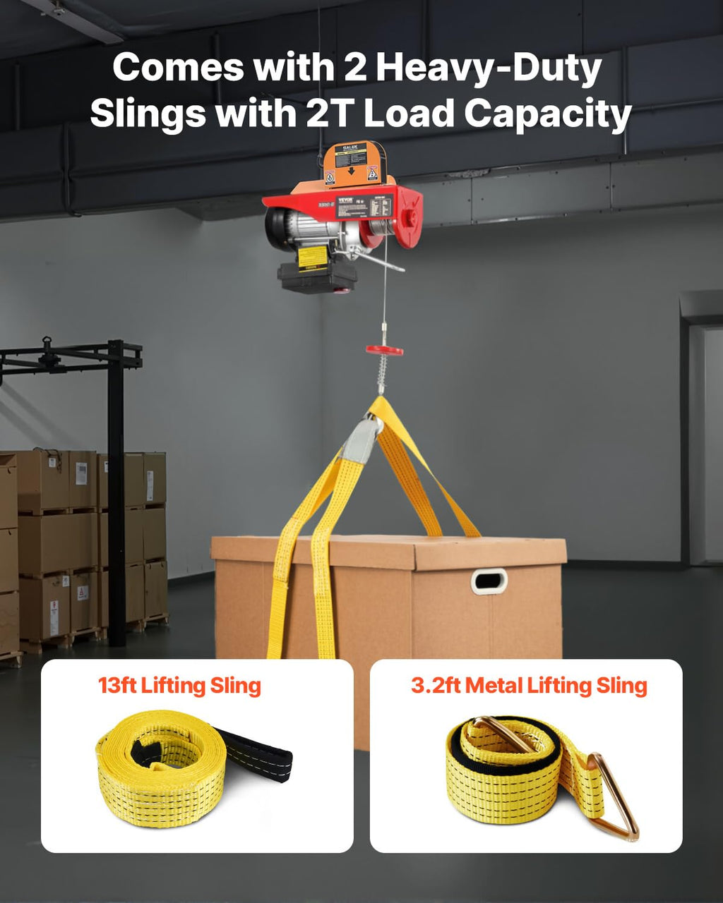 110v 440lbs Electric Hoist with Wireless Remote Control N268