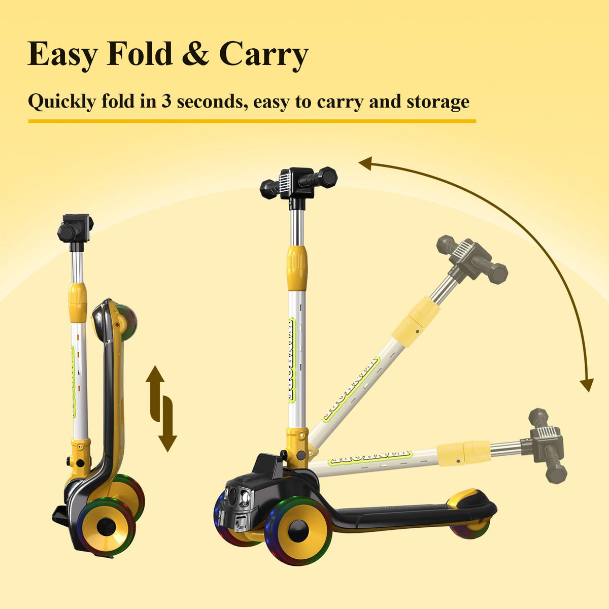 Foldable 3 Wheel Kids Scooter W6506