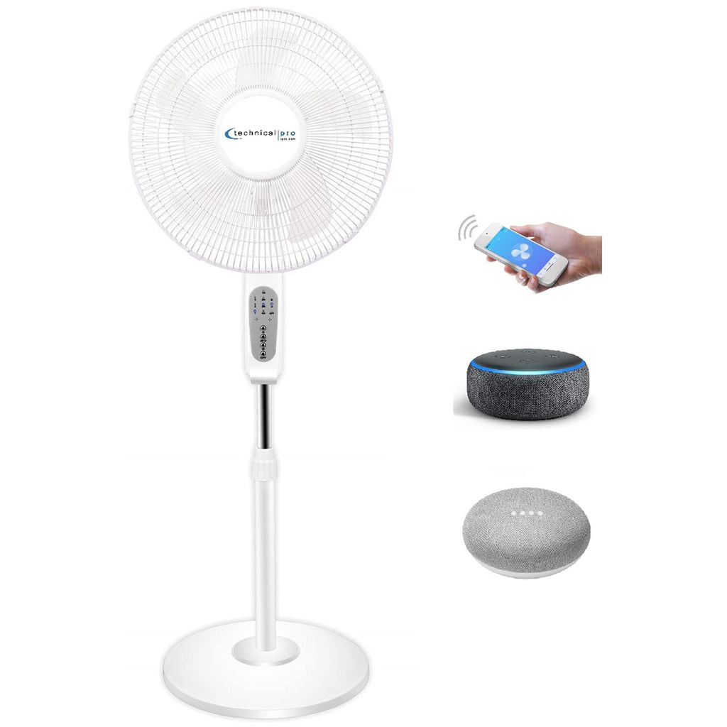 16” WIFI Enabled Oscillating Pedestal Fan G3564