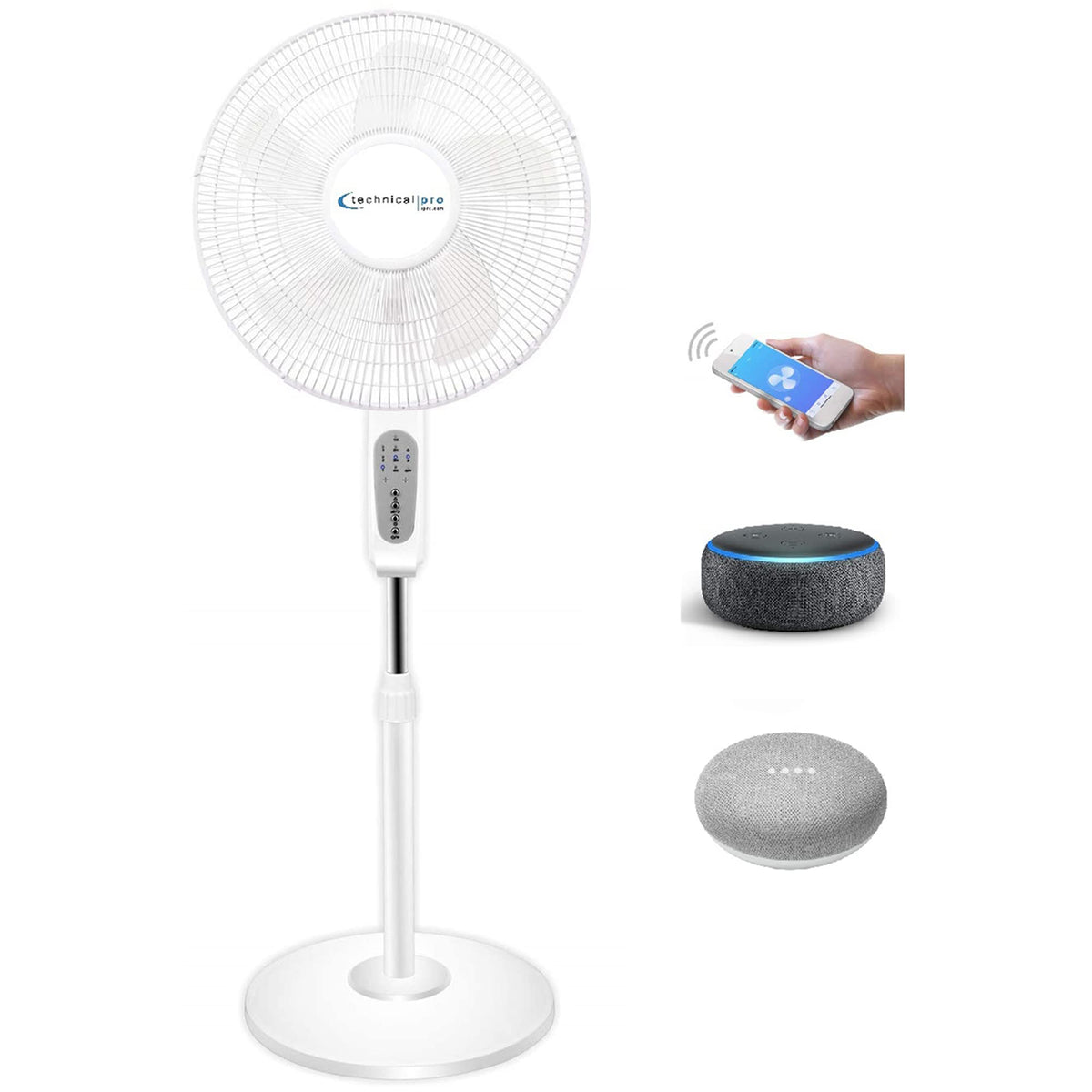 16” WIFI Enabled Oscillating Pedestal Fan G3564