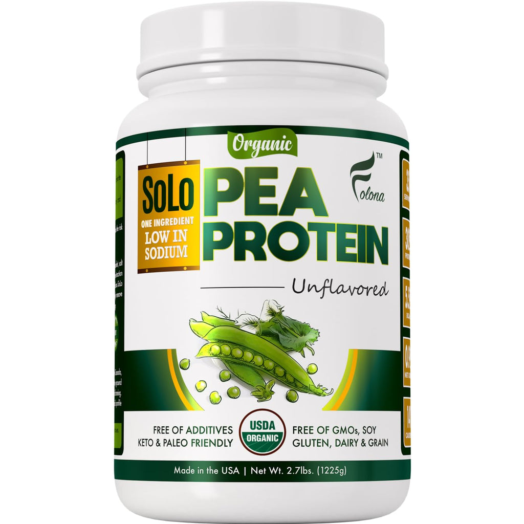 Organic Pea Protein Isolate Unflavored Vegan Protein Powder 2.7 lbs F14350