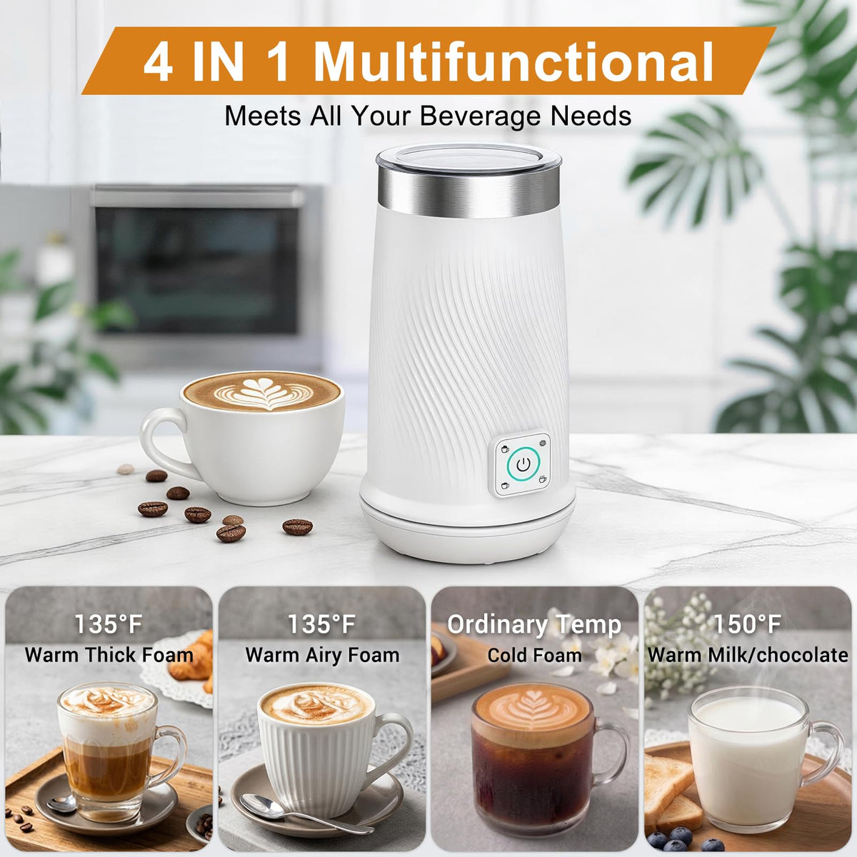 4-in-1 Electric Milk Frother G375