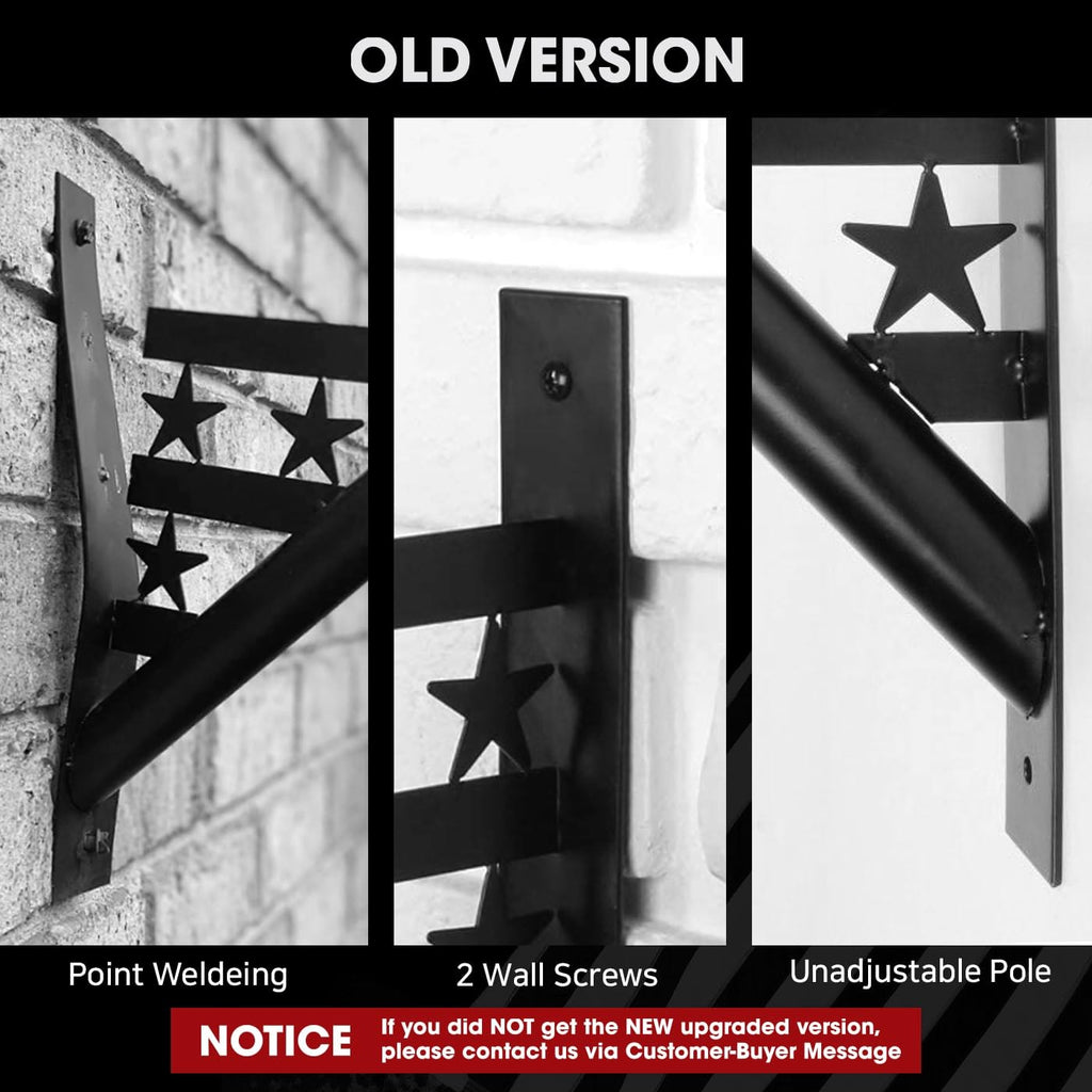 Flag Pole Heavy Duty Iron Weather Resistant Mounting Brackets K7829