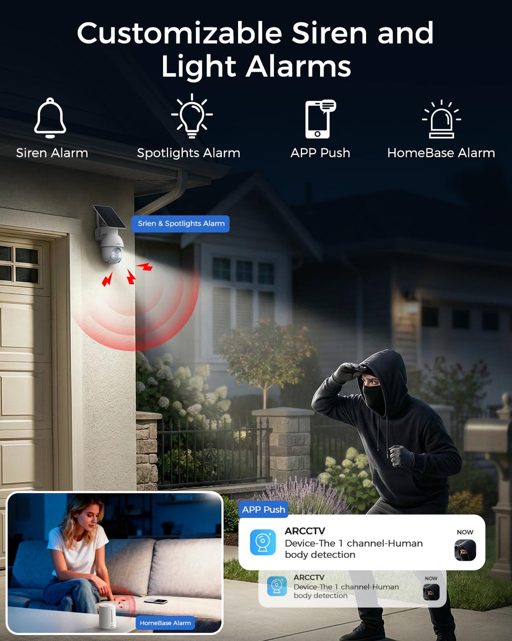 4MP Solar Camera Outdoor Wireless J4456