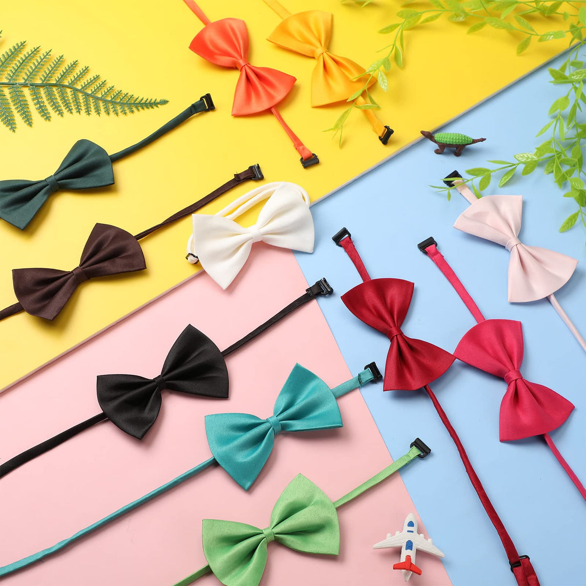 120 Pcs Dog Bow Ties with Adjustable Collar C85349