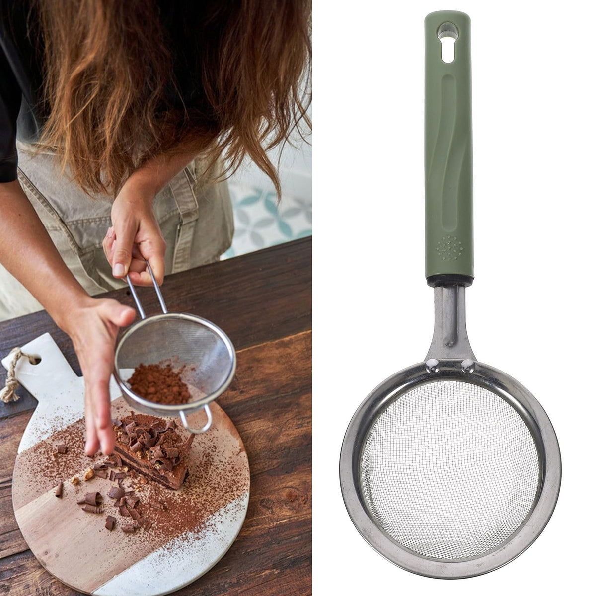 Stainless Steel Food Mesh Strainer with Handle G38860