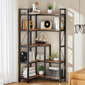 5-Tier L-Shaped Corner Bookshelf with Metal Frame M11844