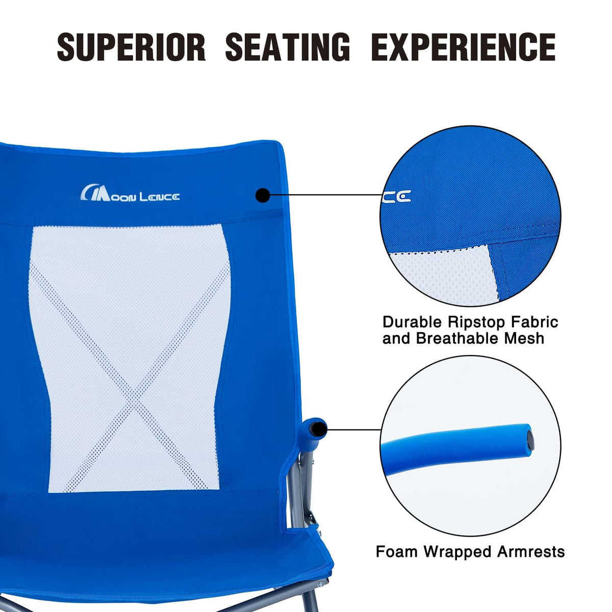 2 Pack Low Beach Lounge Chair with Cup Holder & Carry Bag G821152