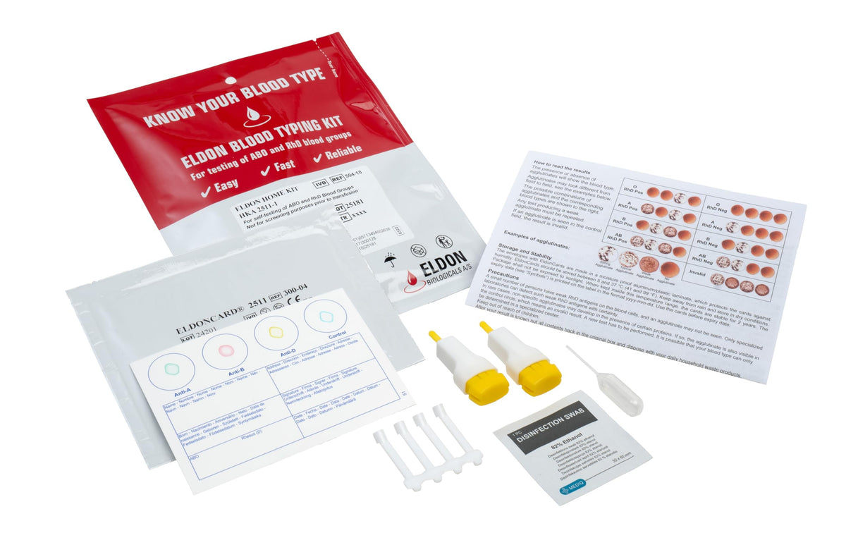 Blood Typing Kit, 2 Test Pack L529