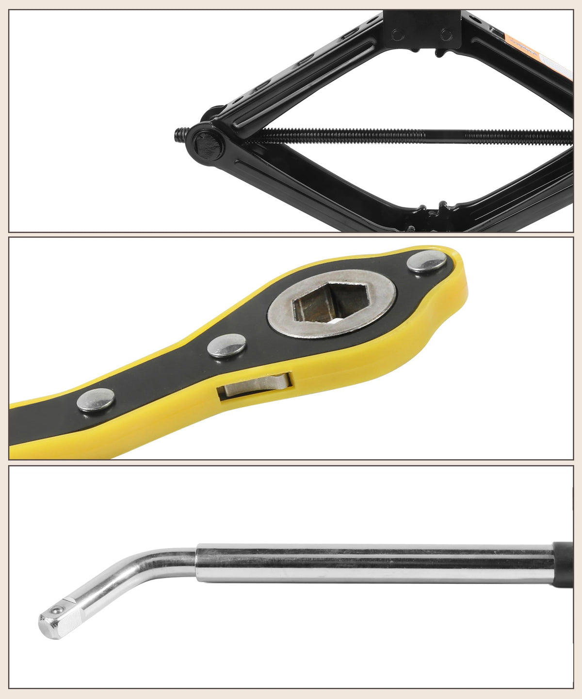 2 Ton Scissor Jack Lift with Lug Wrench X710