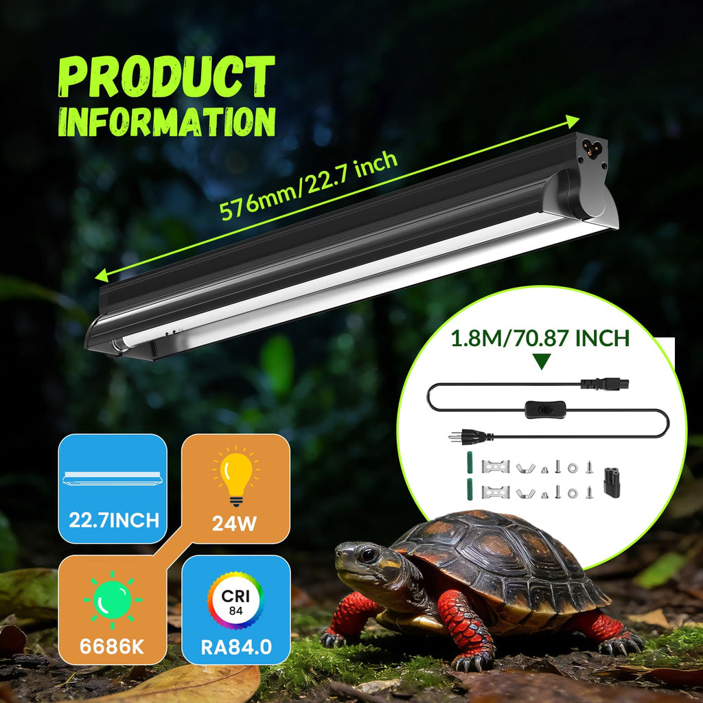 24W T5 5.0 UVB Reptile Light Fixture Combo Kit Y403290
