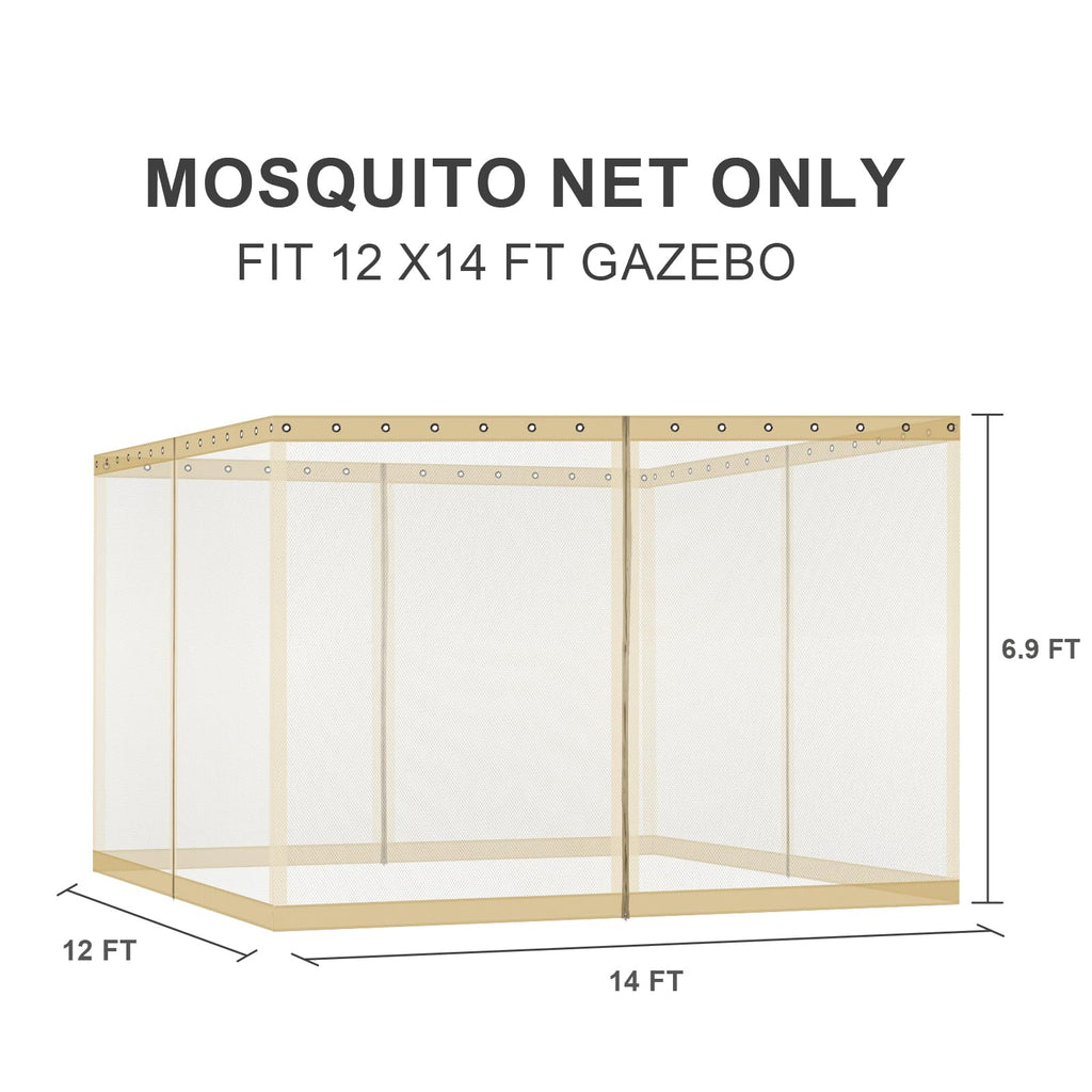 12'x14' Mosquito Netting Screen for Gazebo M87881