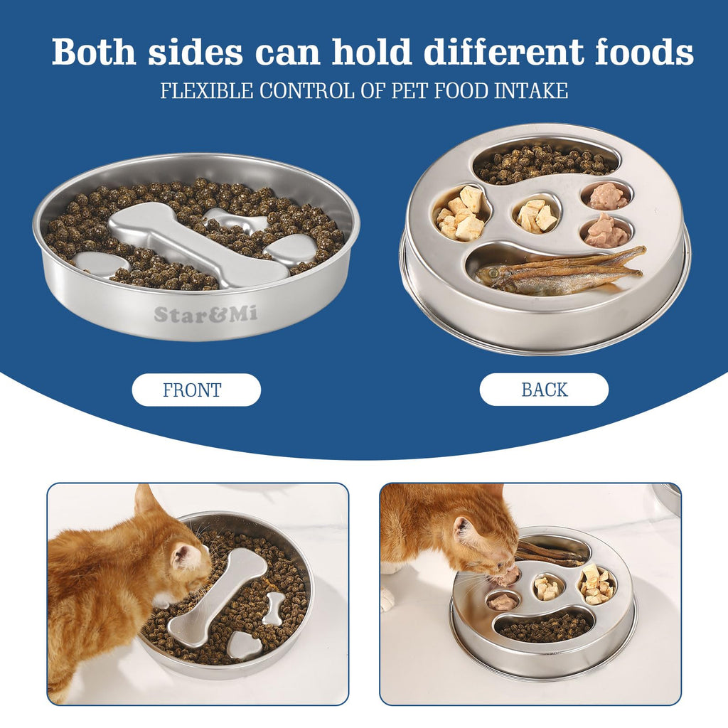 Stainless Steel Non-Slip Slow Feeder Dog Bowl C140