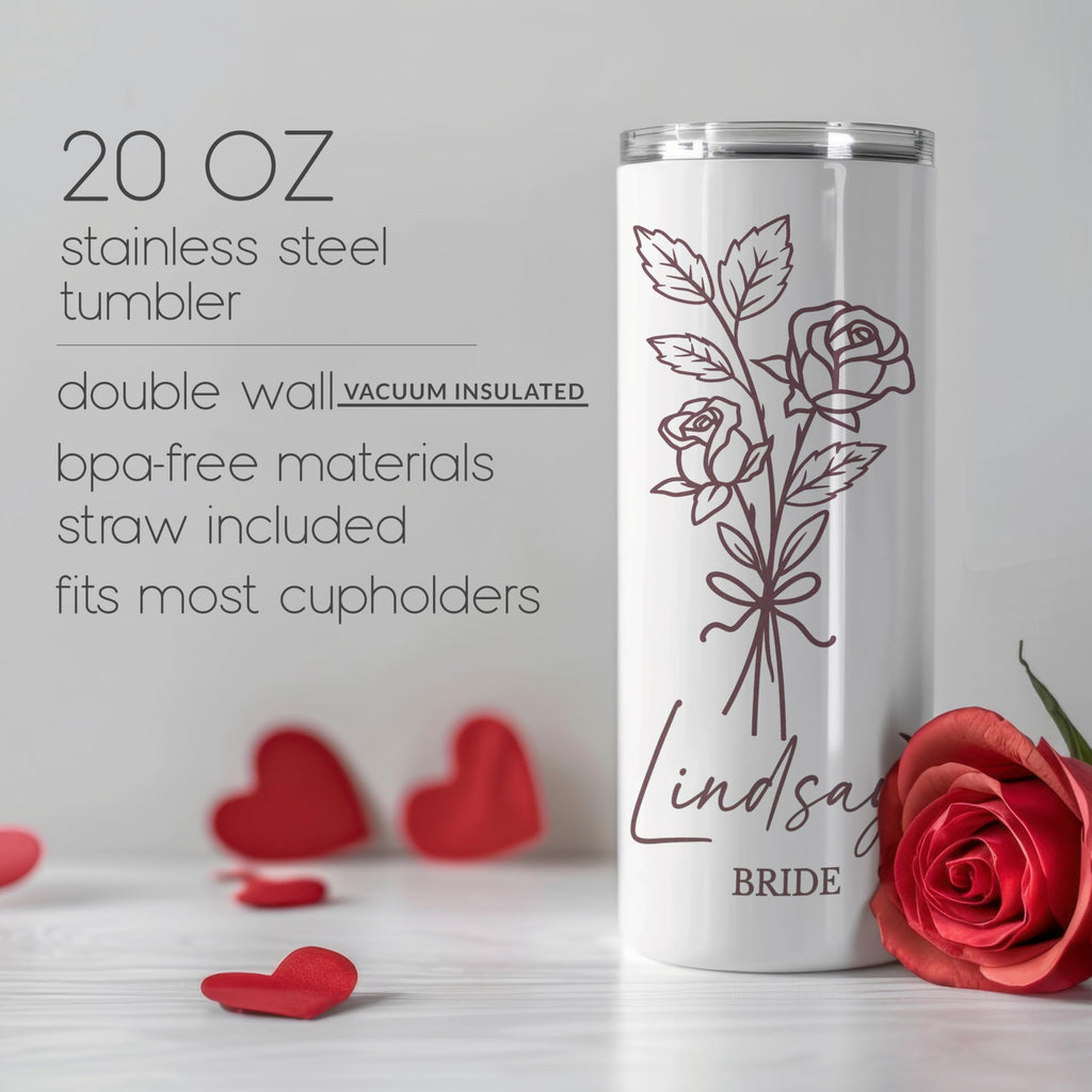 20oz Stainless Steel Tumbler with Straw C9902