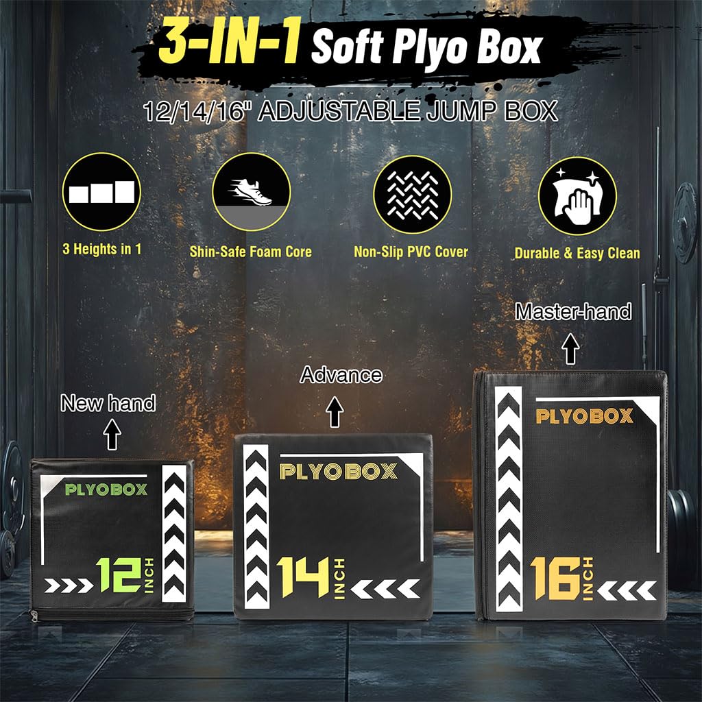 3-in-1 Foam Plyo Box 20/24/30 Inch D221411