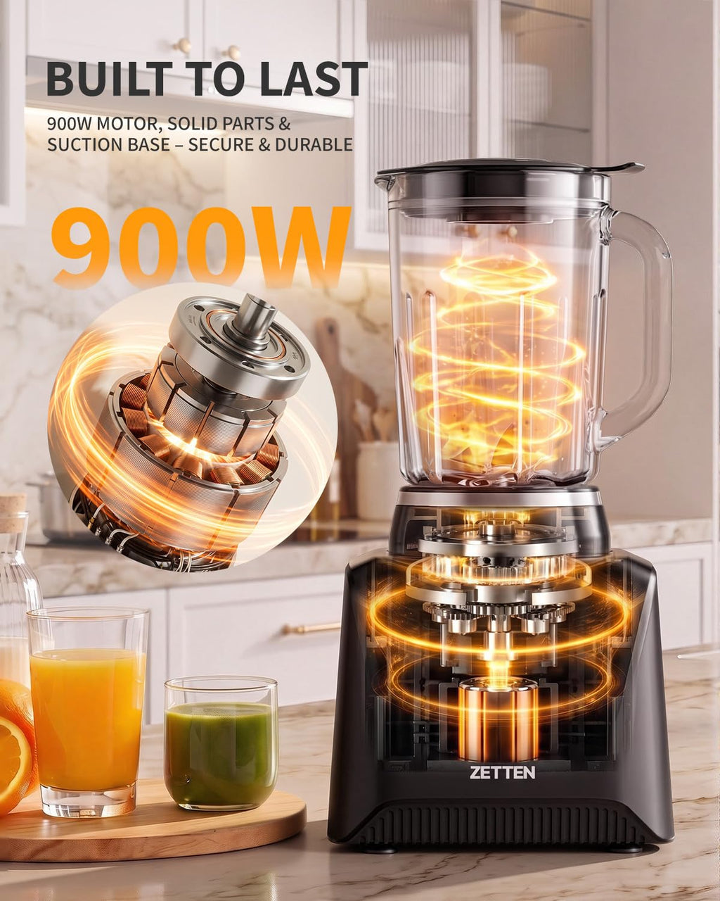 900W Black Food Processor & Blender Combo O72011