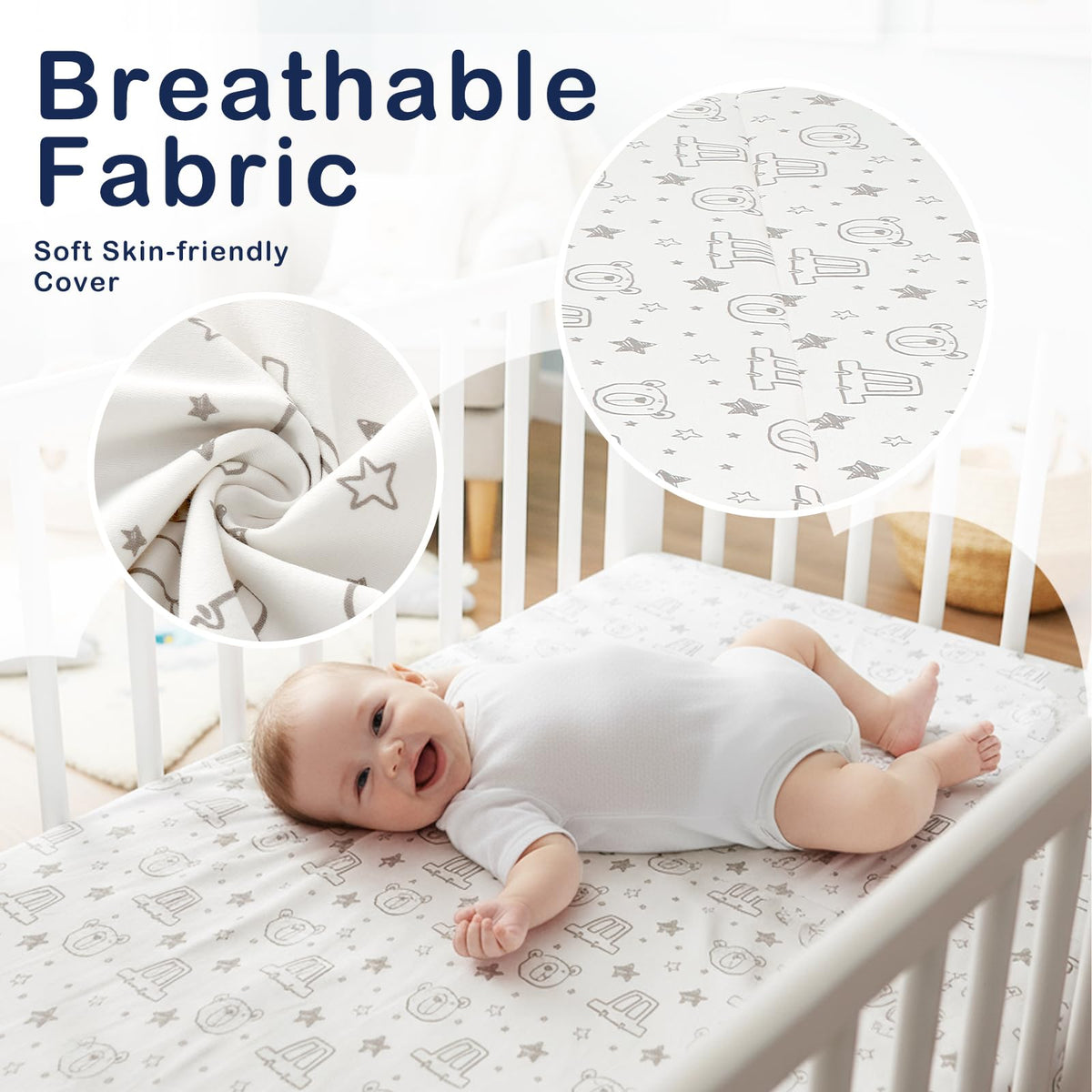 Trifold Pack and Play Mattress 38'' x 26'' x 3'' Memory Foam with Carry Bag F8728