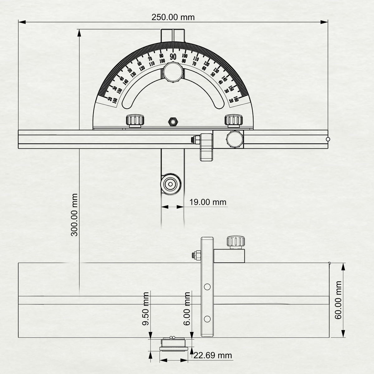Miter Gauge for Table Saw with Miter Fence C631821
