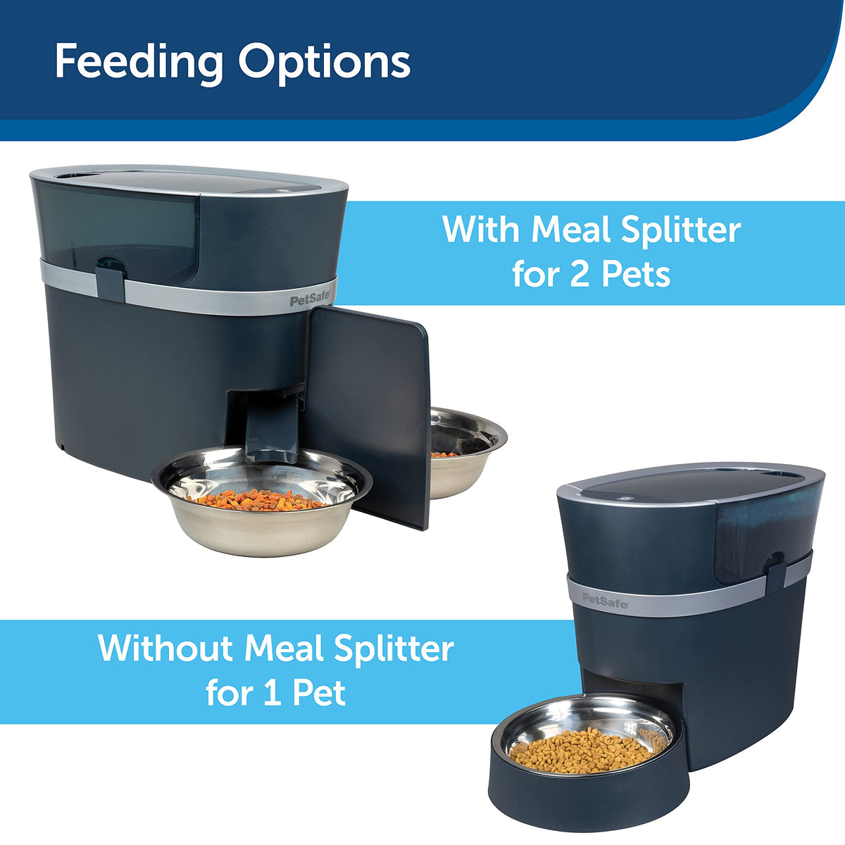 Automatic Pet Feeder with 2-Pet Meal Splitter E368