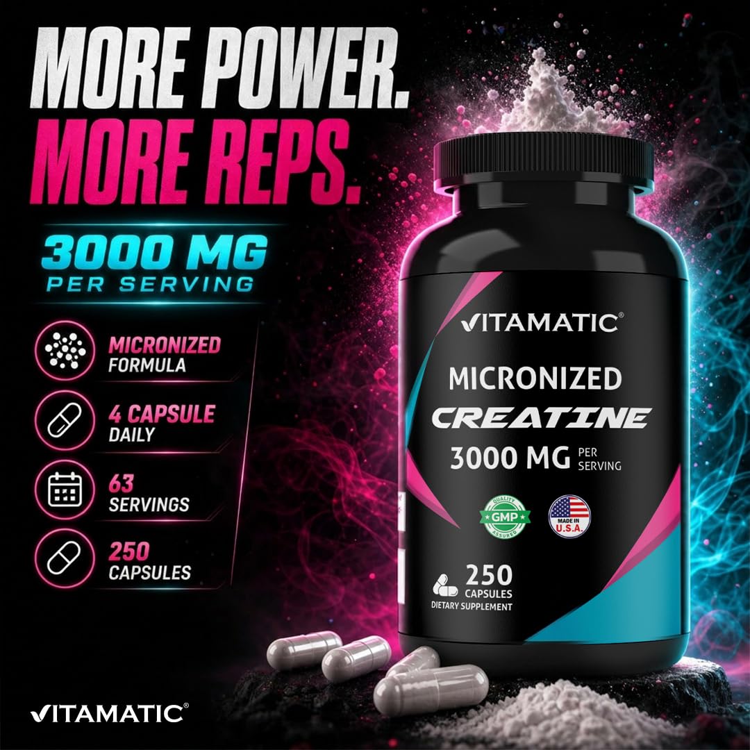 Micronized Creatine Monohydrate 3000 mg 250 Capsules C730546