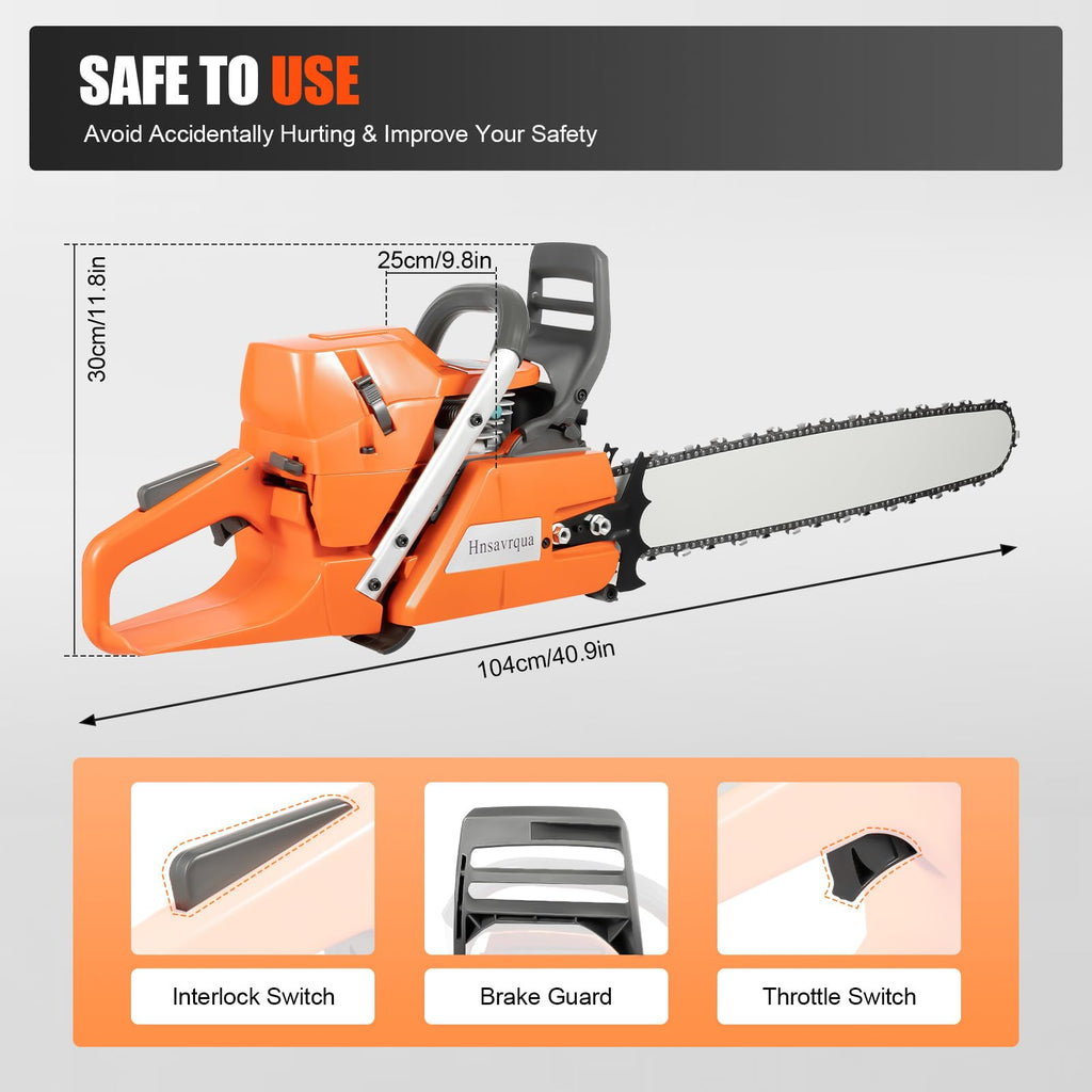 24 Inch 2-Stroke Gas Chainsaw W95198