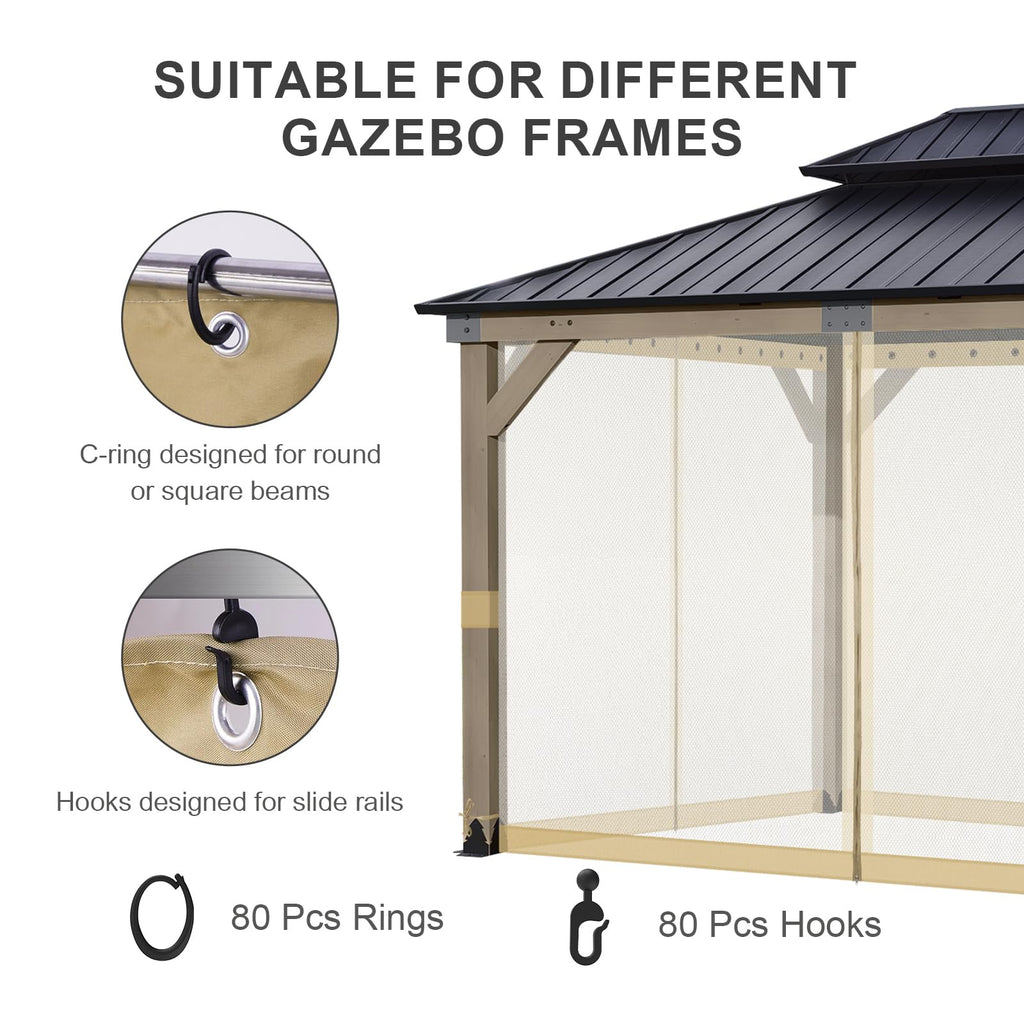 12'x14' Mosquito Netting Screen for Gazebo M87881