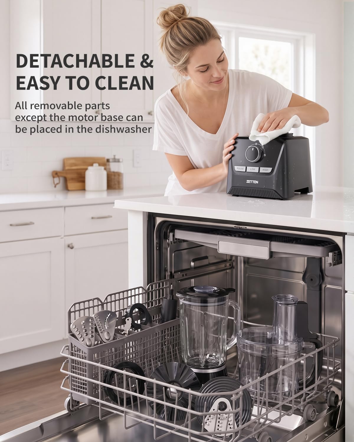 900W Black Food Processor & Blender Combo O72011